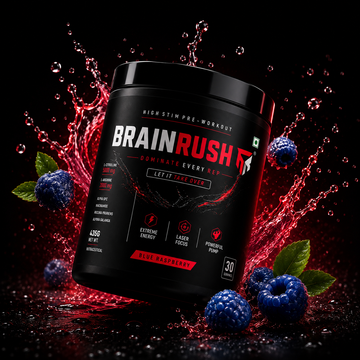 BrainRush Blue Raspberry Pre-Workout – Extreme Energy & Laser Focus